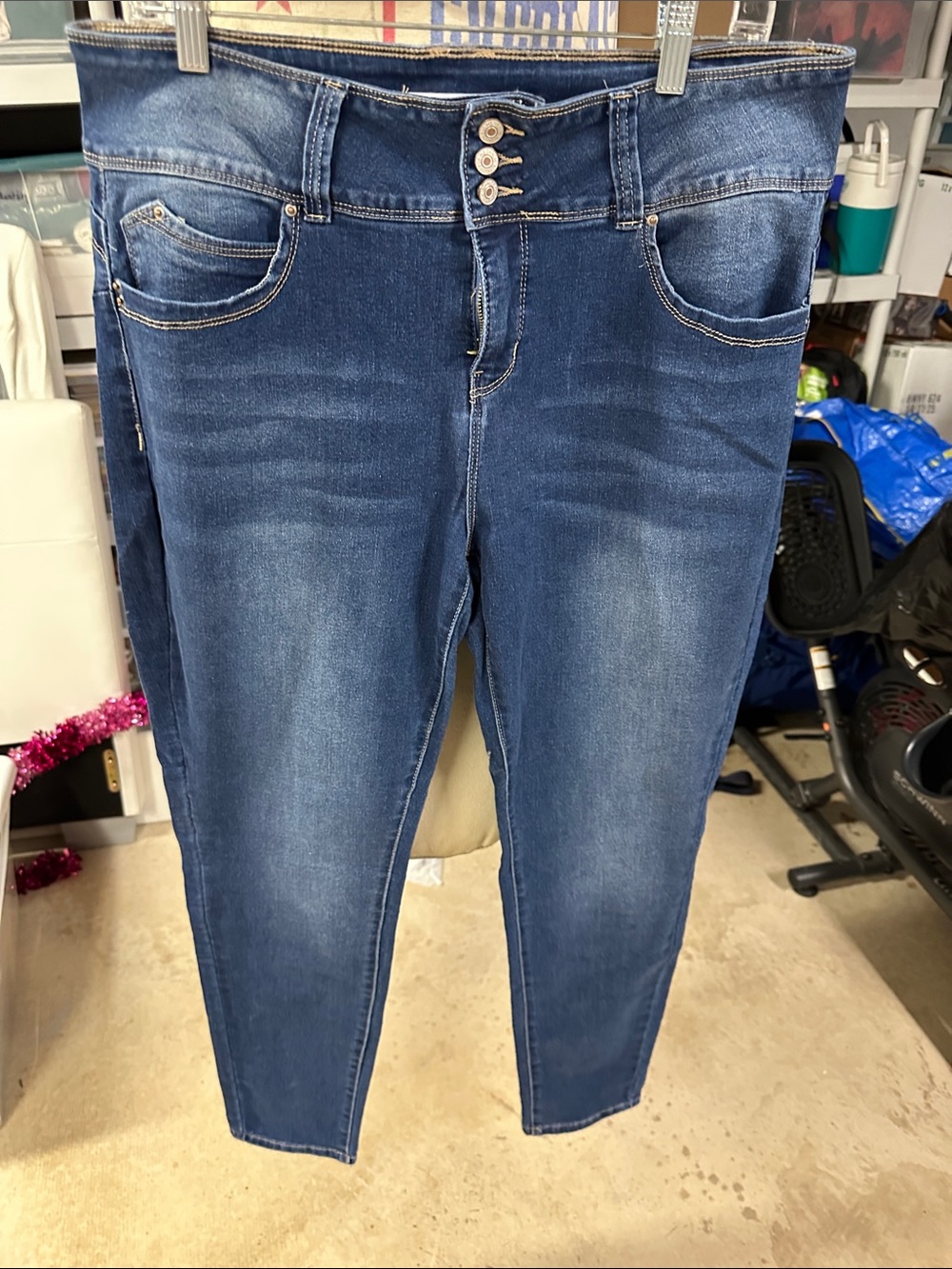 Royalty For Me Dark Blue Skinny High-Waist Jeans